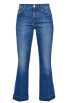 Jeans modello flare tagliato alla caviglia - 1