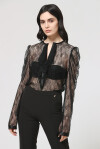 Body in pizzo con rouches - 4