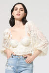 Lace top with sweetheart neckline - 3