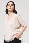 V-neck cotton blouse - 3