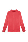 Long-sleeved satin shirt - 1