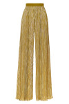 Irregular pleated pantapalazzo in lurex - 1