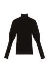 Stretch ribbed turtleneck sweater - 1