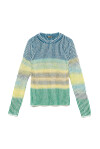 Pullover girocollo a maglia inglese multicolor - 1