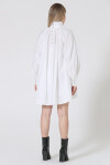 Organic cotton shirt dress with jewel buttons - 3