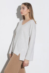 Maglia scollo a V con strass - 2