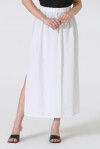 Skirt with slits in linen - 4