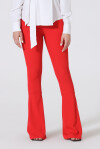 Fitted trousers with flared bottom - 4