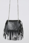Black bag with fringes and double buckle - 2