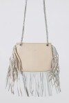 Ivory bag with fringes and double buckle - 2