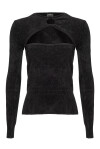 Fitted sweater with cutout - 1