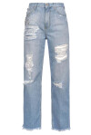 Jeans con applicazione di cristalli - 1