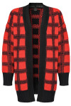 Two-tone check cardigan - 1