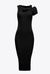 One-shoulder knit dress - 1