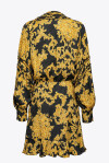 Baroque print crossover dress - 2
