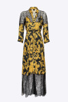 Baroque print chemisier with lace - 1