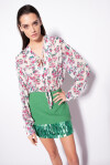 Floral print georgette blouse - 4