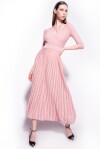 Two-tone knit midi dress - 3