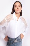 Camicia con inserti di pizzo - 3