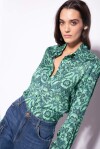 Camicia jacquard stampa a fiori - 4