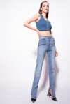 Flare jeans with zip on the bottom - 3