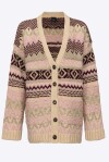 Alpaca blend jacquard cardigan - 1