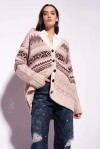 Cardigan jacquard in misto alpaca - 1