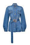 Giaccone in denim con fibbia - 1