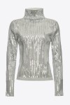Ribbed turtleneck with sequin applications - 2