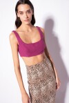 Crop top in stuoia bouclé - 3