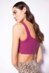 Crop top in stuoia bouclé - 4