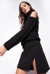 Mini skirt with slit - 4