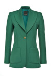 Blazer lungo con bottone gioiello - 1