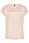Short-sleeved blouse in silk satin - 1