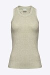 Lurex ribbed armhole tank top - 1