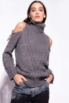 Pullover con tagli cut out sulle spalle - 3