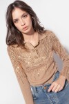 Ribbed polo shirt with sequins - 3