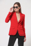 Blazer monopetto con ricamo - 3