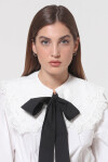 Cotton collar with bow closure - 2