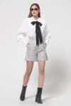 Cotton collar with bow closure - 3