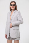 Herringbone blazer with jewel buttons on the back - 4