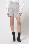 Shorts spigato con bottone gioiello - 3