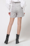 Herringbone shorts with jewel button - 4
