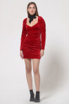 Short velvet effect dress - 3