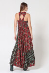 Long ethnic patterned dress in Indian silk - 3