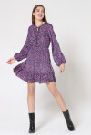Short ethnic patterned dress in Indian silk - 3