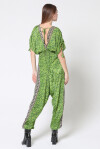 Ethnic patterned armhole jumpsuit in Indian silk - 3