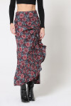 Asymmetrical gypsy skirt with ethnic pattern - 4