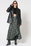 Ethnic patterned split skirt - 3