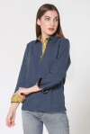 Polo model sweater with ethnic decorations - 3